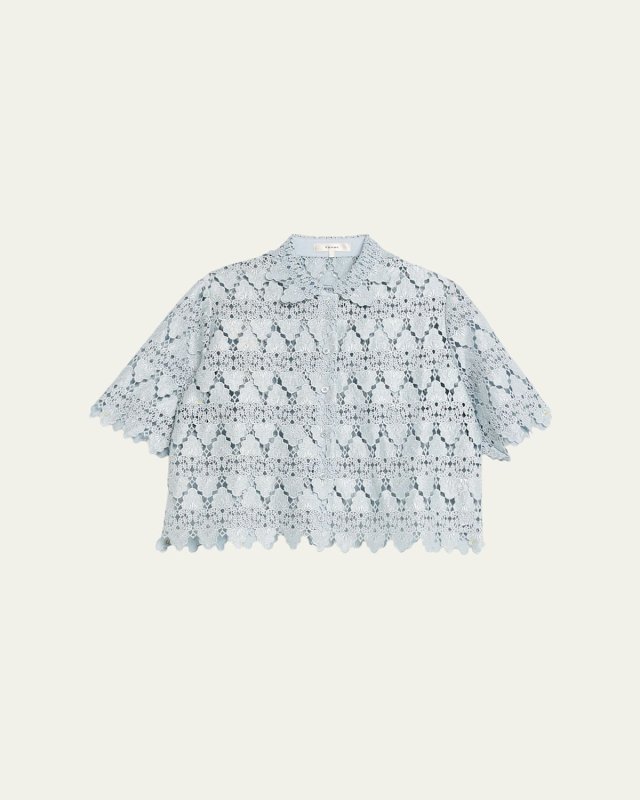 Lace Button-Front Shirt